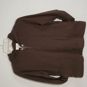 Ann Taylor LOFT Activewear hoodie Large Petite Brown